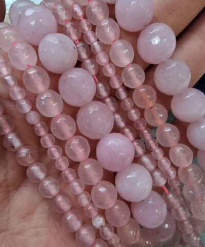 Fasetli Pembe Kuvars Dogal Tas Dizi 8