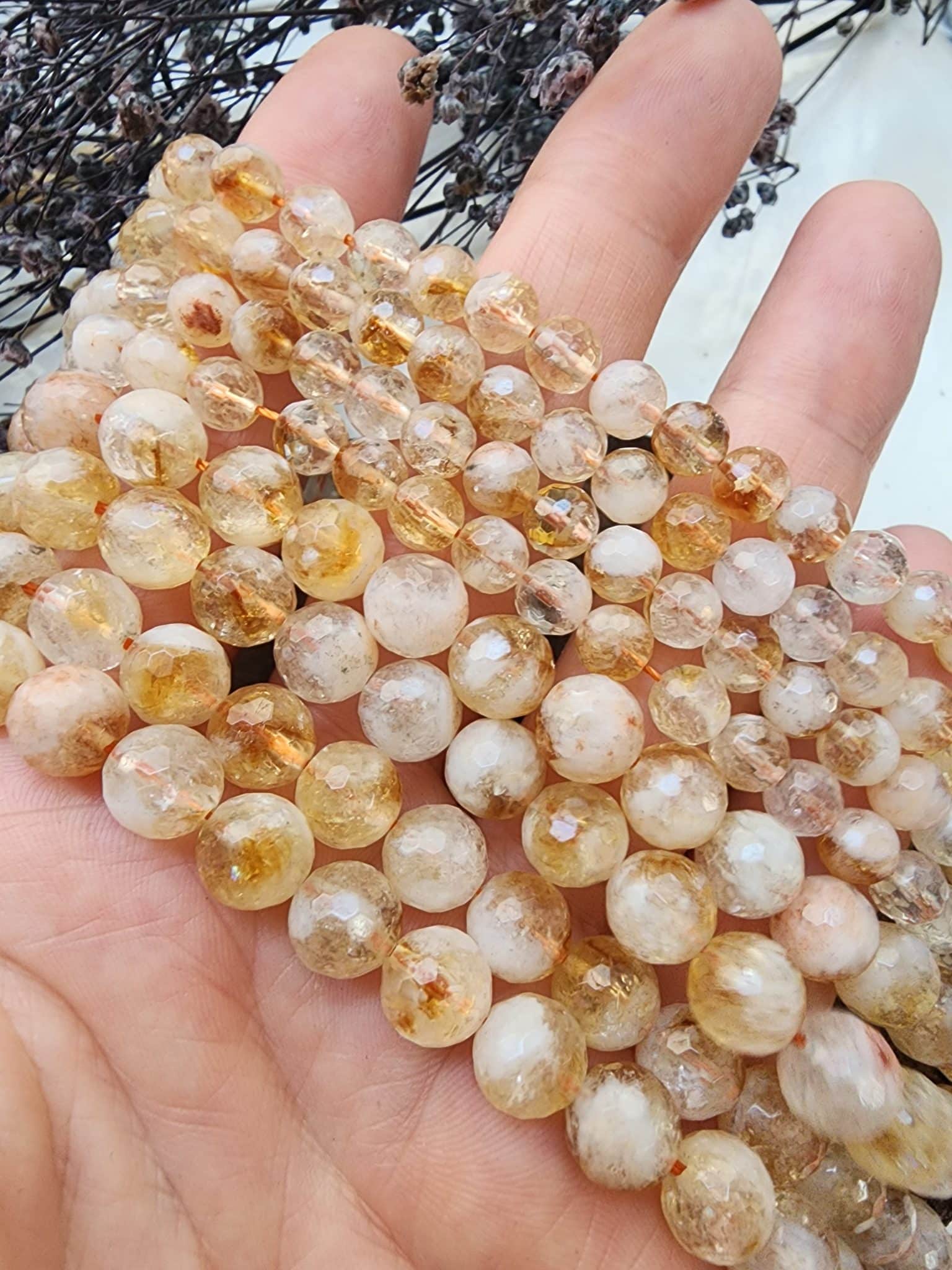 Feset Buzlu Sitrin Dogal Tas Dizi Aaa 2