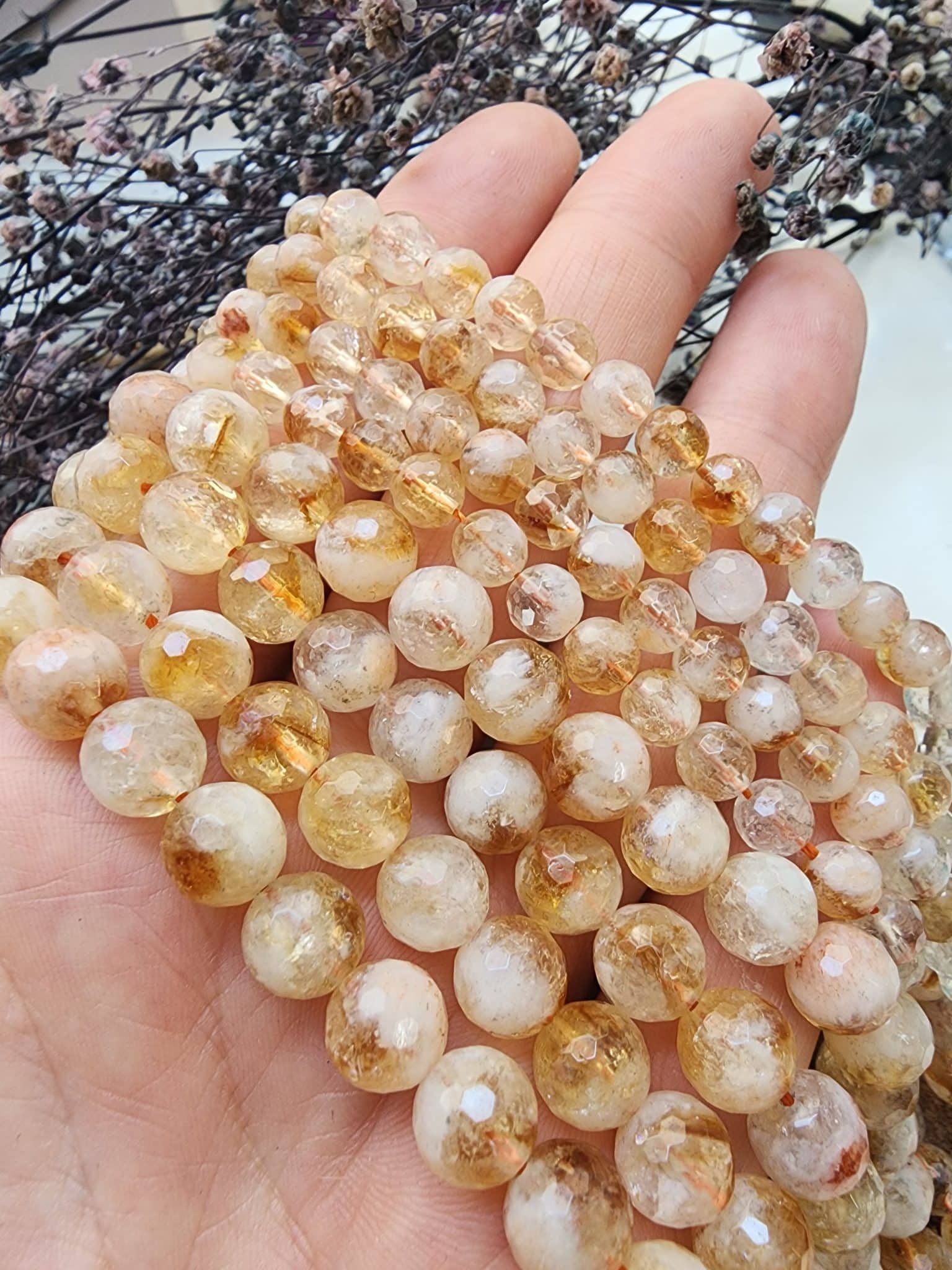 Feset Buzlu Sitrin Dogal Tas Dizi Aaa 3