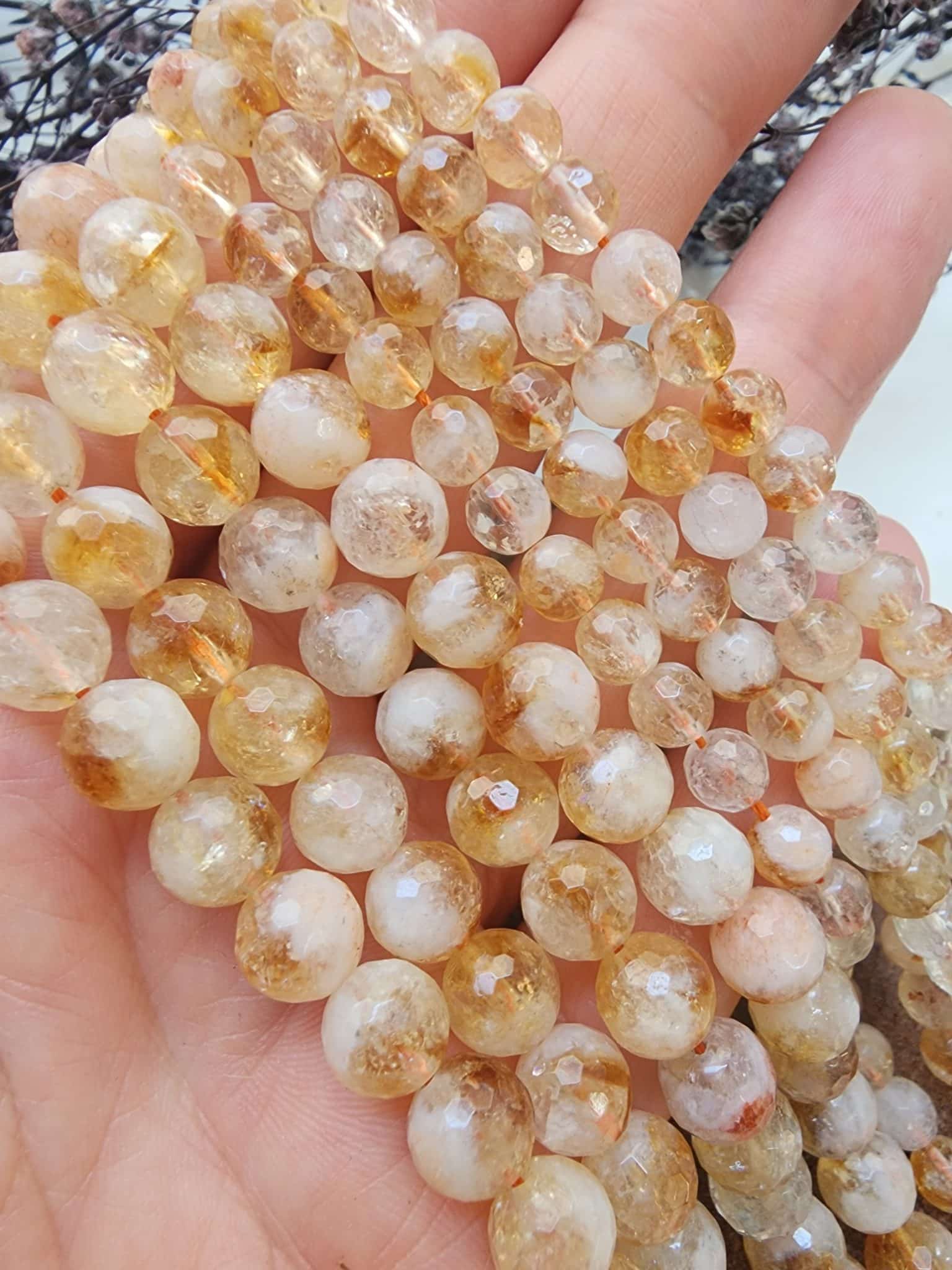 Feset Buzlu Sitrin Dogal Tas Dizi Aaa 4