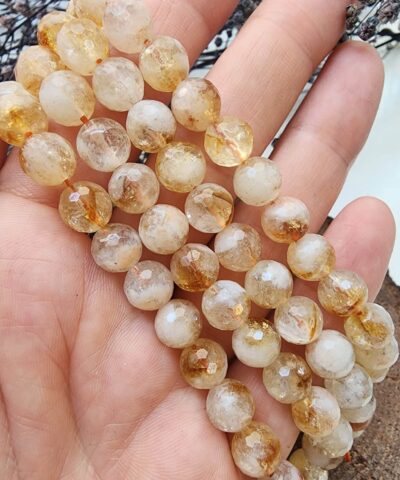 Feset Buzlu Sitrin Dogal Tas Dizi Aaa 8 Mm