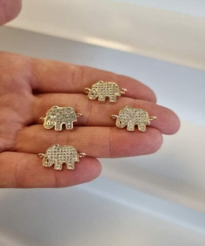 Fil Cift Kulp Zirkon Tasli Bileklik Ucu