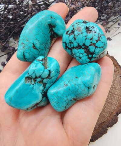 Firuze Tamburlanmis Dogal Tas