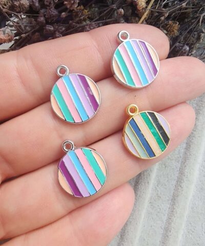 Gökkuşağı Madalyon Kolye Ucu