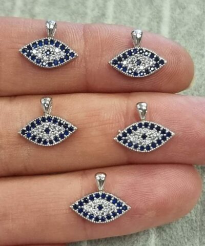 Goz Minimal Zirkon Tasli Kolye Ucu