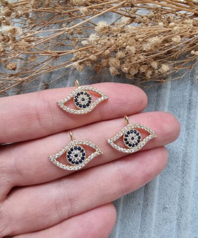 Goz Renkli Zirkon Nazar Kolye Ucu 4 Scaled