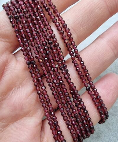 Granat Faset Kesim 2 MM Doğal Taş