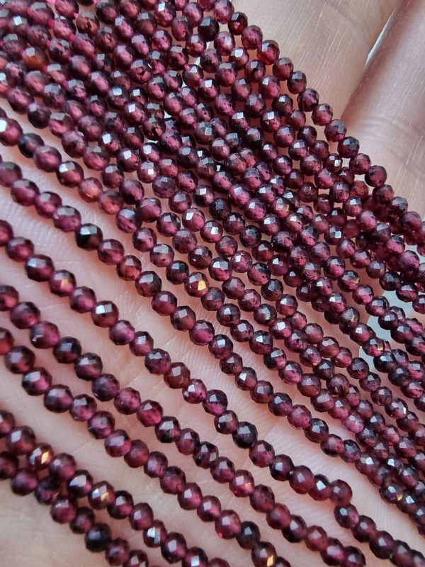 Granat Faset Kesim 2 MM Doğal Taş - Görsel 4