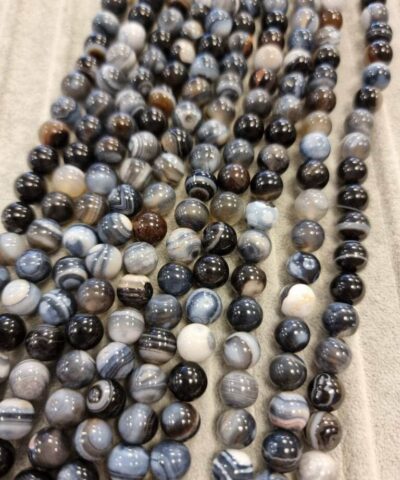 Gri Damarli Akik Dogal Tas 3