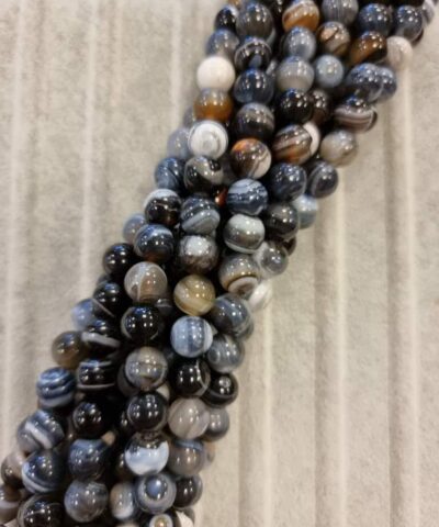 Gri Damarli Akik Dogal Tas 4