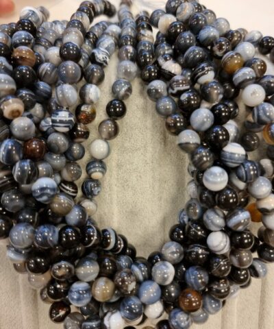 Gri Damarli Akik Dogal Tas