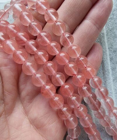 Gul Kuvars Dizi Dogal Tas 8 Mm