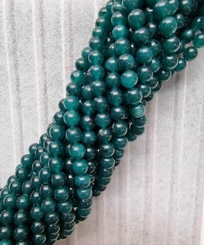 Haki Yeşil Ceyt Doğal Taş 8 mm