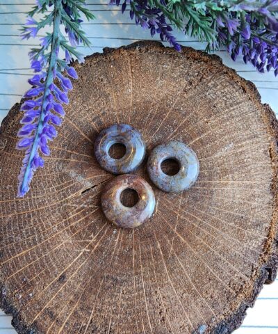 Halka Hint Akik Dogal Tas Kolye Ucu