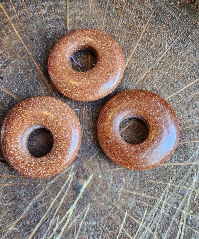 Halka Kahve Yildiz Dogal Tas Kolye Ucu 2