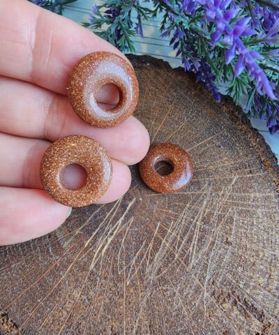 Halka Kahve Yildiz Dogal Tas Kolye Ucu