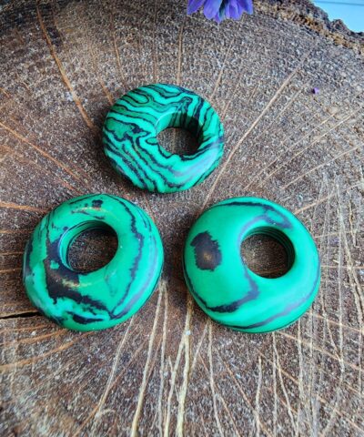 Halka Malahit Dogal Tas Kolye Ucu 2