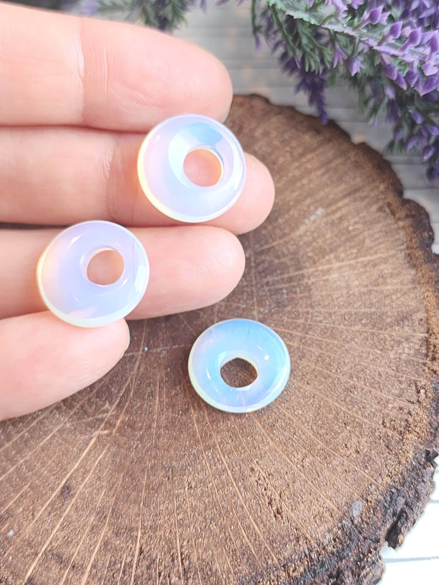 Halka Opal Dogal Tas Kolye Ucu 4