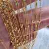 Halka Ve Boru Desenli Zincir Gold