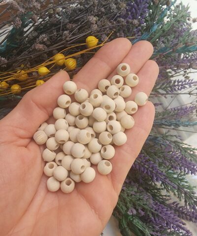 Ham Ahşap Tahta Boncuk Çeşitleri - 6 MM