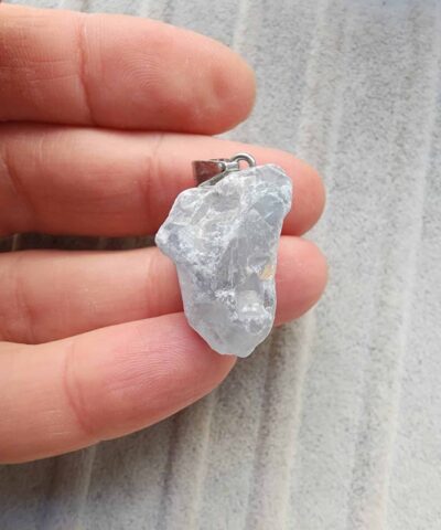 Ham Akuamarin Dogal Tas Kolye Ucu