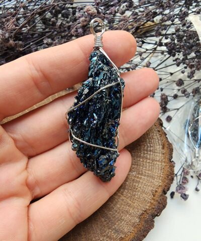 Ham Fuksit Dogal Tas Kolye Ucu