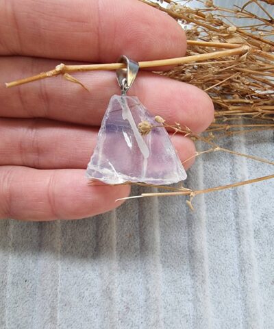 Ham Kutle Dogal Tas Kolye Ucu Kristal Kuvars