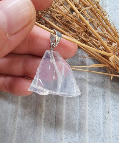 Ham Kutle Dogal Tas Kolye Ucu Opal