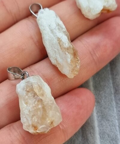 Ham Sitrin Dogal Tas Kolye Ucu 2