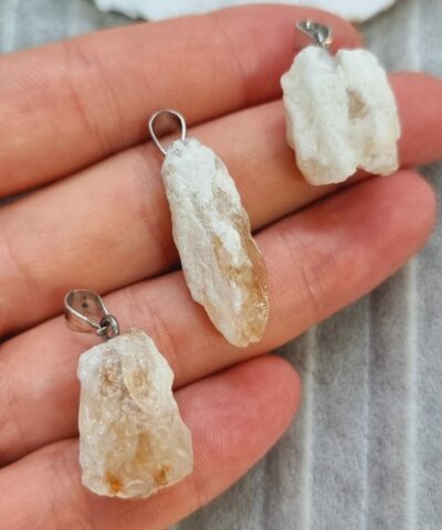 Ham Sitrin Dogal Tas Kolye Ucu 3