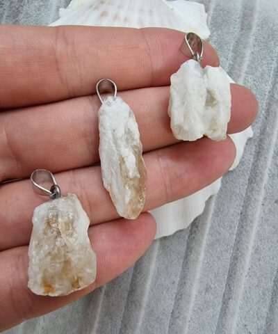 Ham Sitrin Dogal Tas Kolye Ucu 4