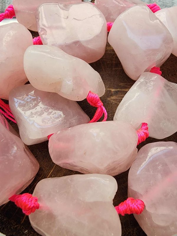 Ham Tamburlanmis Pembe Kuvars Kutle Dogal Tas 4