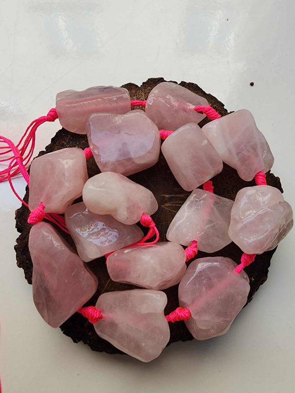 Ham Tamburlanmis Pembe Kuvars Kutle Dogal Tas 5