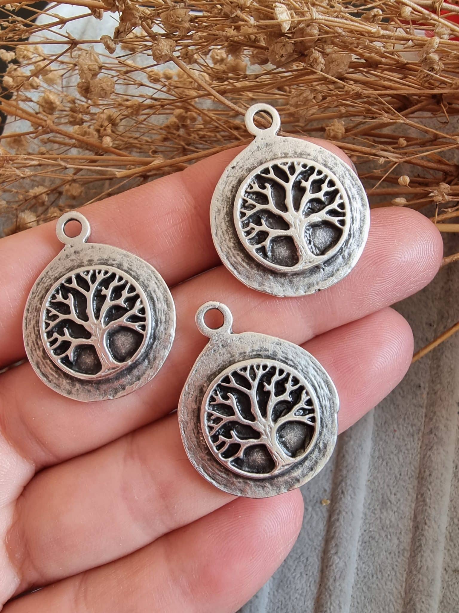 Hayat Agaci Madalyon Kolye Ucu 2