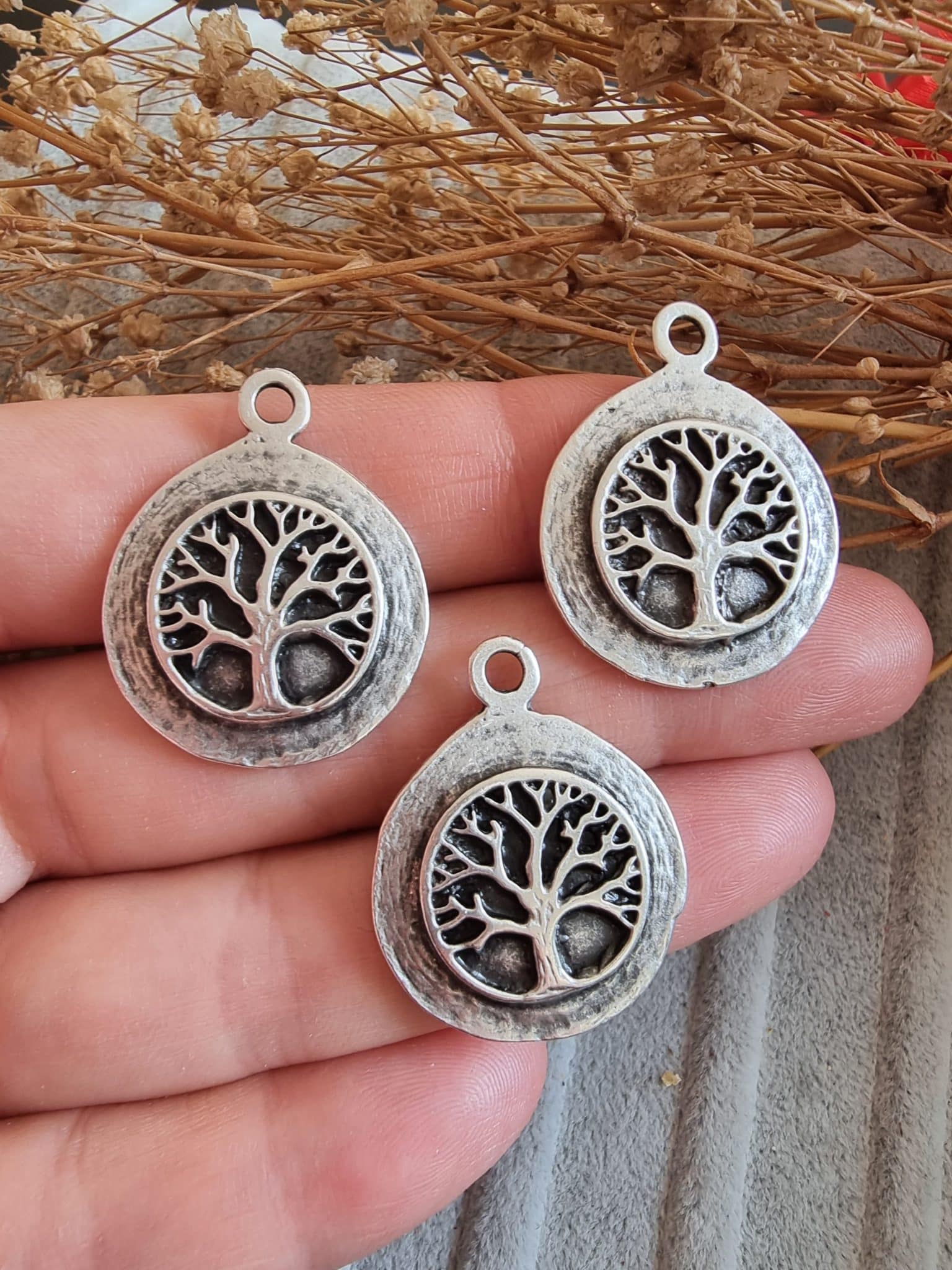 Hayat Agaci Madalyon Kolye Ucu 3