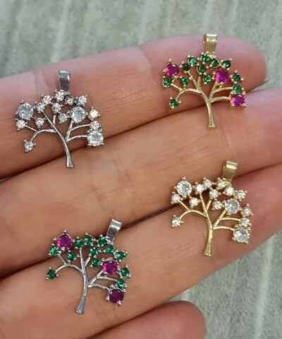 Hayat Agaci Zirkon Tasli Kolye Ucu 4