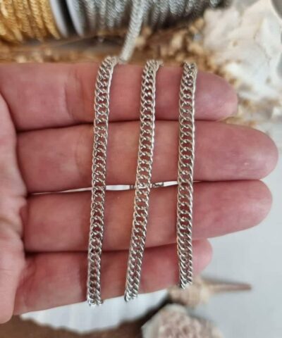 İc İce Halka Taki Zinciri 4 Mm Gumus