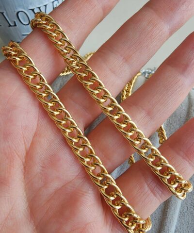 İc İce Halka Taki Zinciri 6 Mm Gold