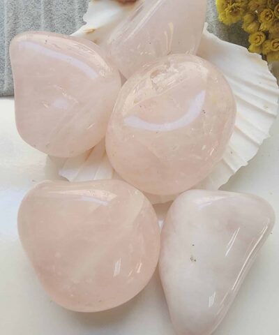 İri Boy Tambur Pembe Kutle Kuvars Dogal Tas 2