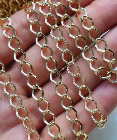 İslemeli Badem Kolye Ve Bileklik Taki Zinciri 7 Mm 2