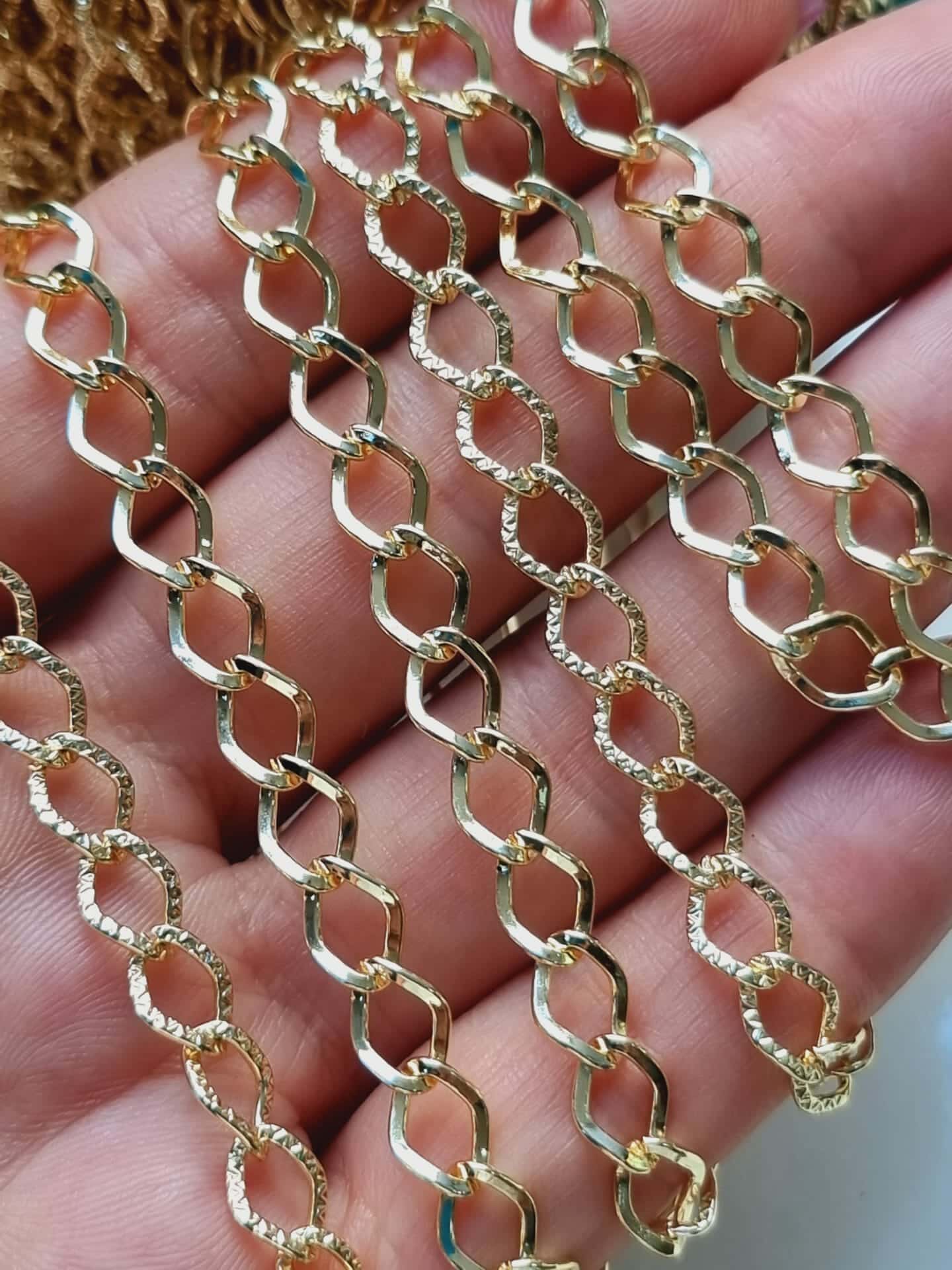 İslemeli Badem Kolye Ve Bileklik Taki Zinciri 7 Mm 2