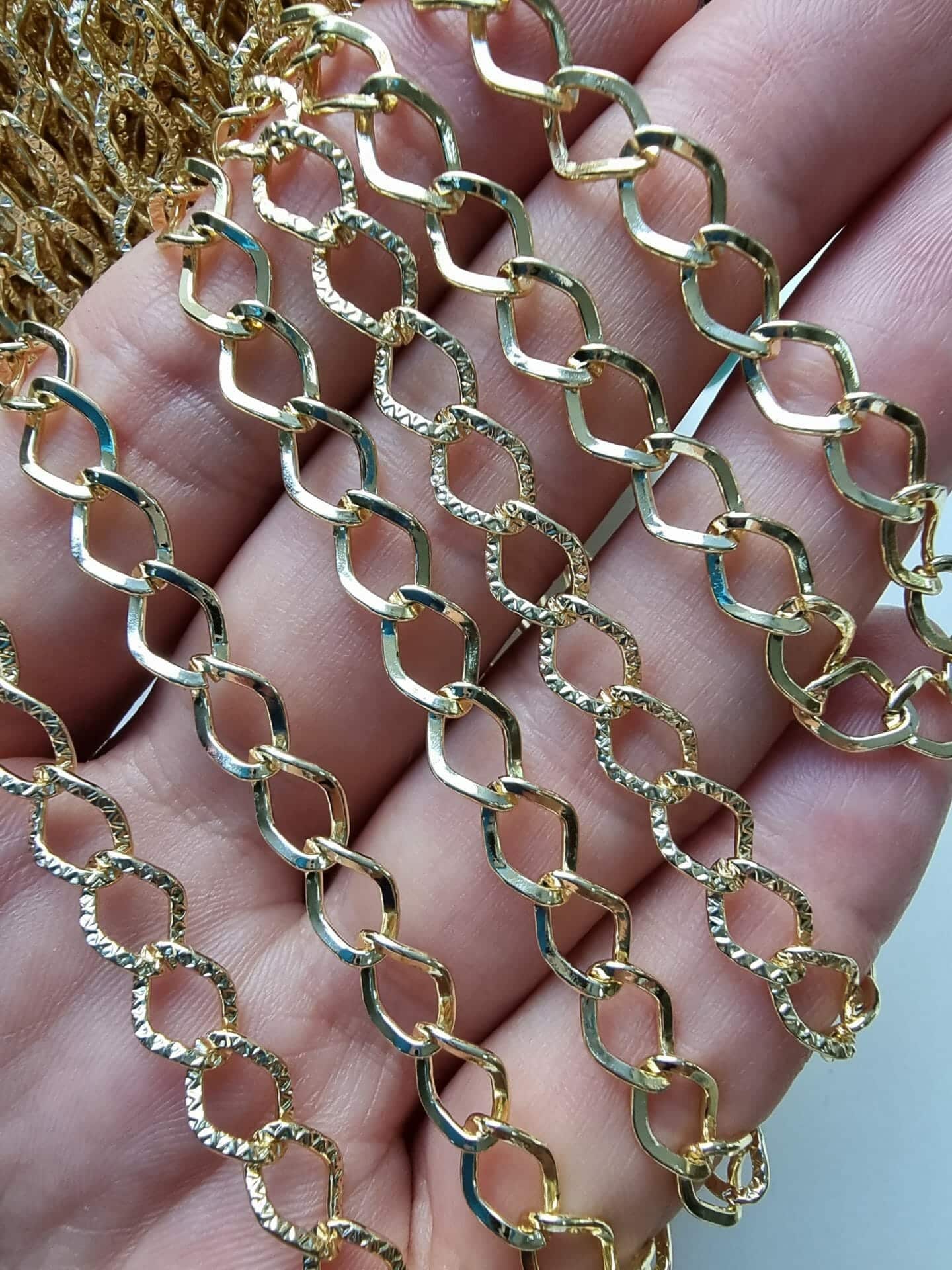 İslemeli Badem Kolye Ve Bileklik Taki Zinciri 7 Mm 3