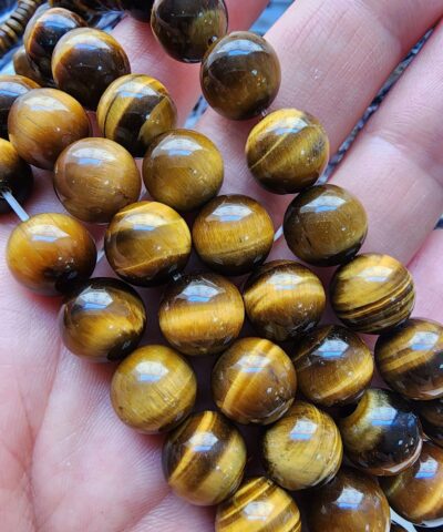 Kahve Kaplan Gozu Aaa Dogal Tas Dizi 10 Mm