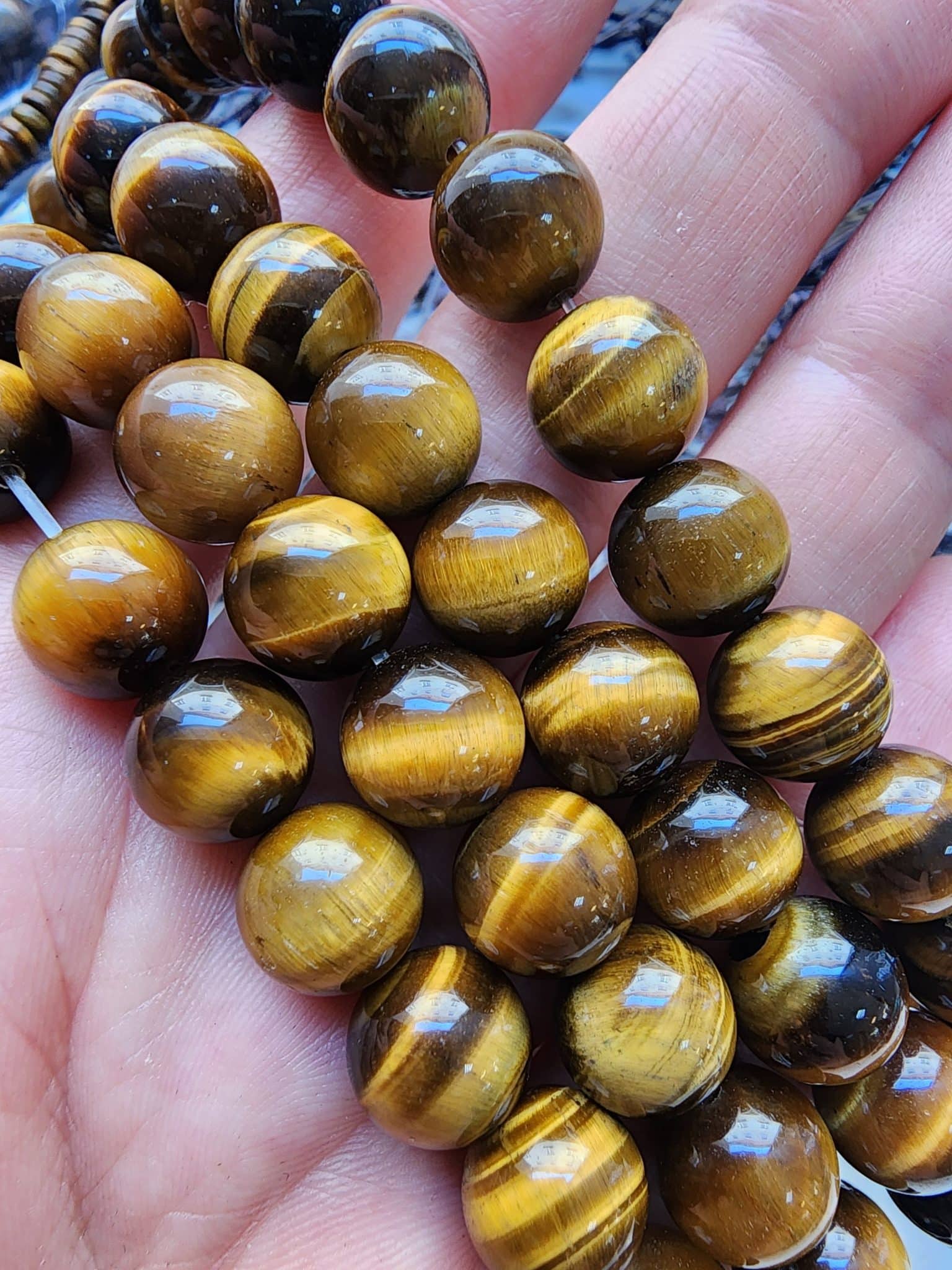 Kahve Kaplan Gozu Aaa Dogal Tas Dizi 10 Mm