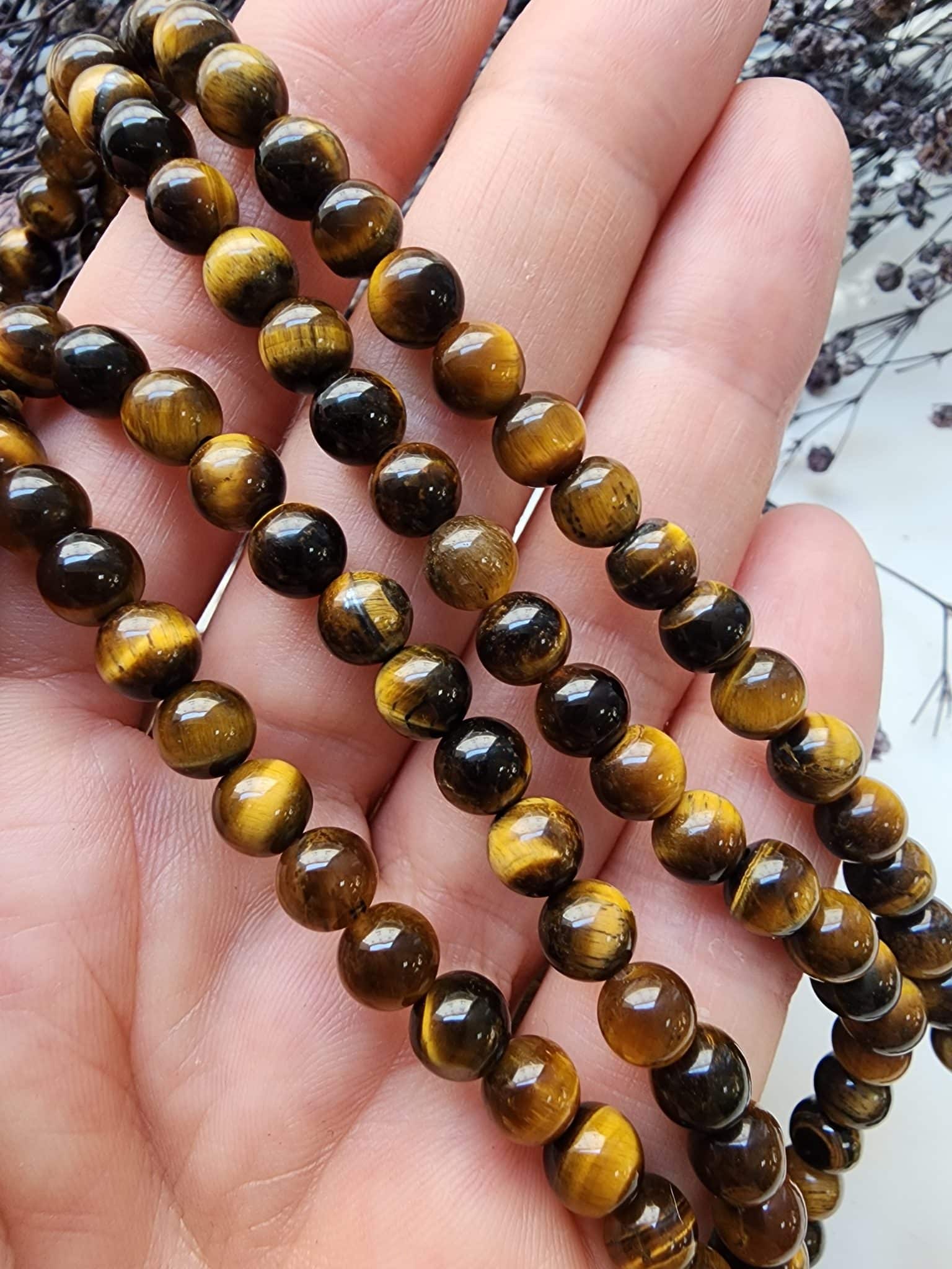 Kahve Kaplan Gozu Aaa Dogal Tas Dizi 6 Mm