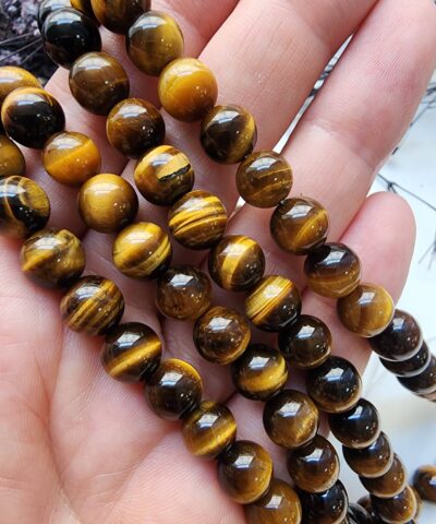 Kahve Kaplan Gozu Aaa Dogal Tas Dizi 8 Mm