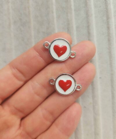 Kalp Kabartmalı Mineli Bileklik Ucu - 502