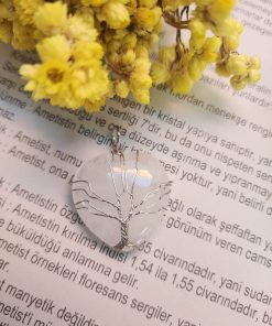 Kalp Kristal Kuvars Taşı Kolye Ucu