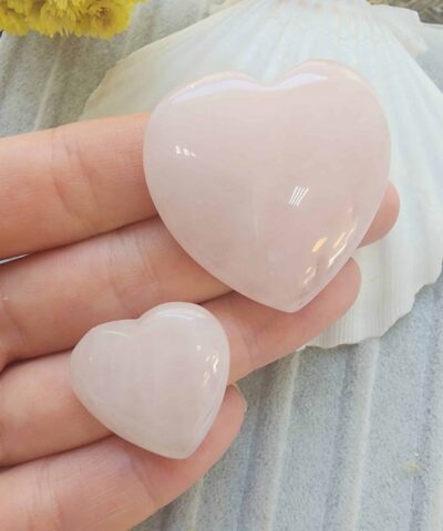 Kalp Pembe Kuvars Dogal Tas 2