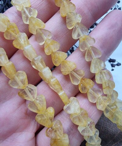 Kalp Sitrin Dogal Tas Dizi 3